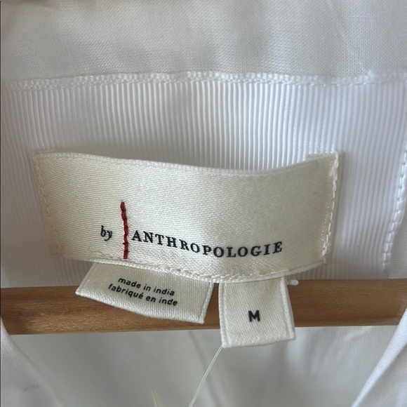 Anthropologie White Sleeveless Mock Neck Sundress - Picture 2 of 5